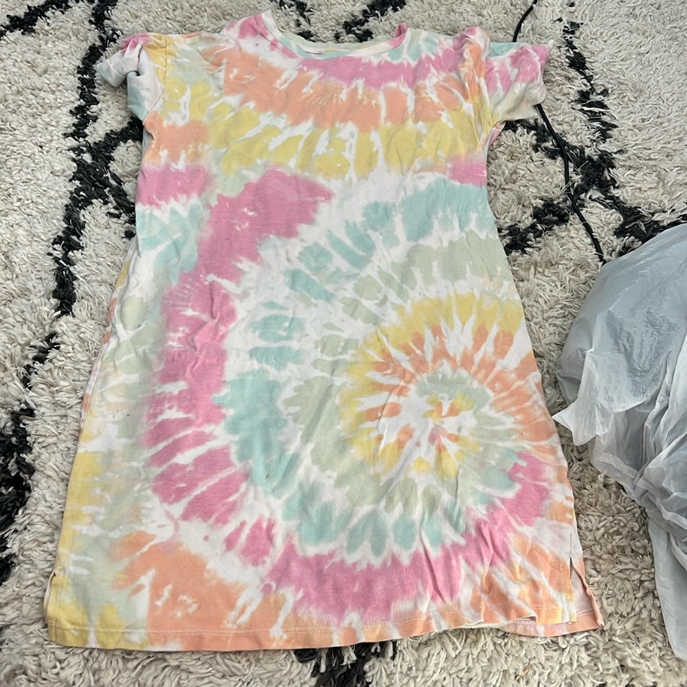 JCPenney TieDye Knee Length Dress Size XS W/ Bright Colors